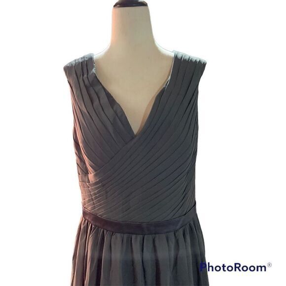 Gray evening‎ dress. Low cut lace up back fairycore prom wedding event - Picture 5 of 8